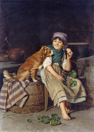 Mädchen mit Hund von Federico Mazzotta